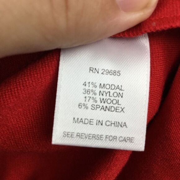 Pendleton Red Tie Waist Modal Wool Jacket MP - Picture 10 of 11